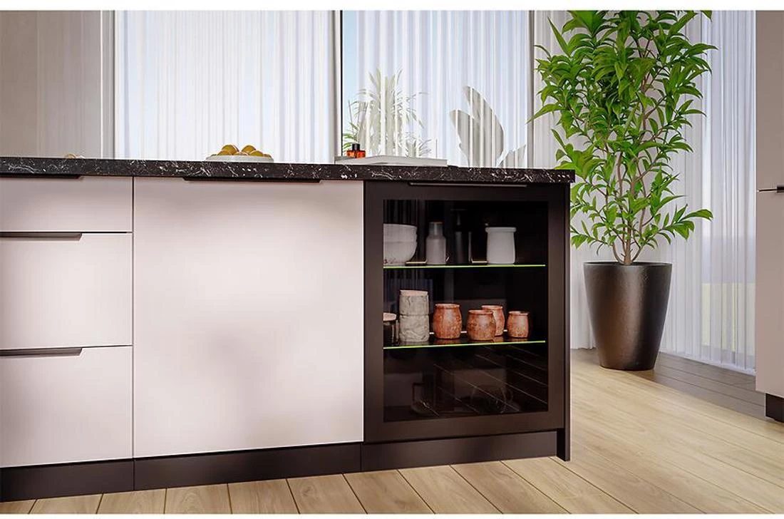 Kuhinjski ormaric - vitrina 40GS-72 1F 72x31x40 cm crna