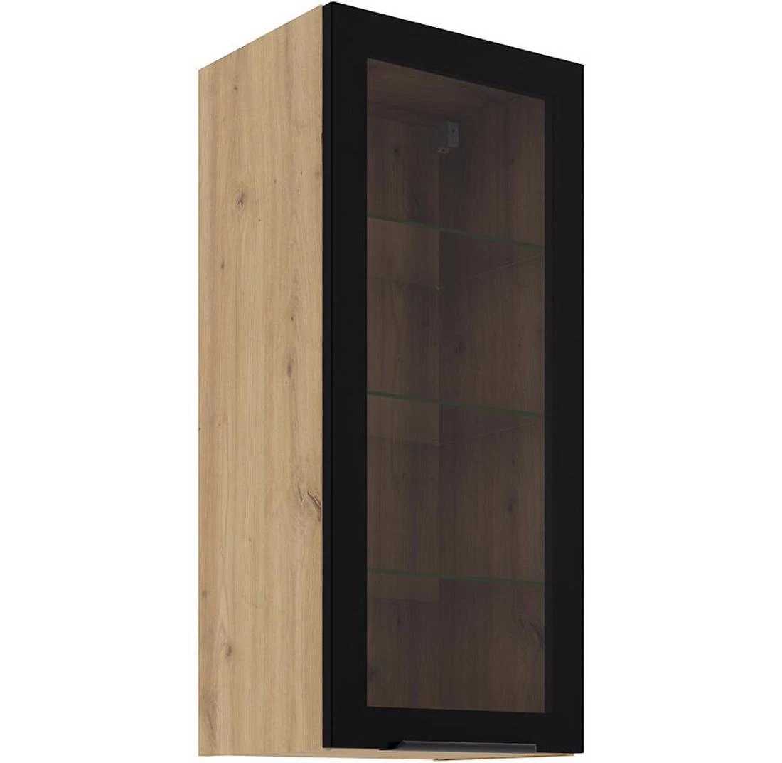 Kuhinjski ormaric - vitrina 40GS-90 1F 90x31x40 crna/artizan