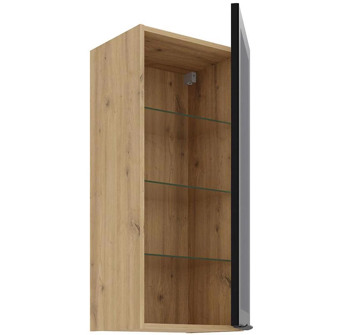 Kuhinjski ormaric - vitrina 40GS-90 1F 90x31x40 crna/artizan