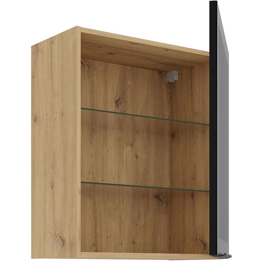 Kuhinjski ormaric - vitrina 60GS-72 1F 72x31x60 cm crna/artizan