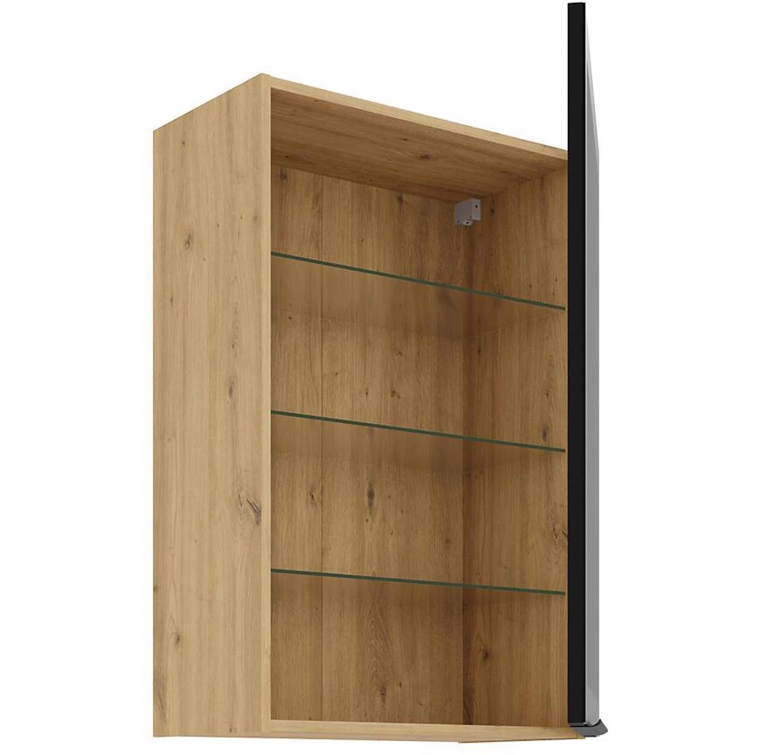 Kuhinjski ormaric - vitrina 60GS-90 1F 90x31x60 crna/artizan
