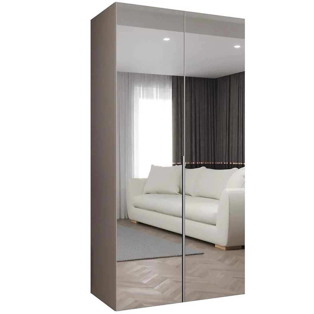 Alicante III garderober 100x50x202 cm kašmir/srebrna