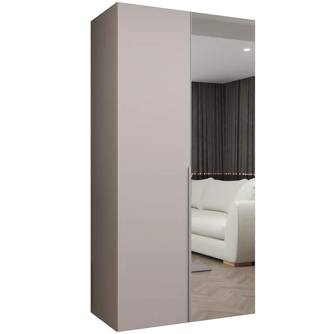 Alicante II garderober 100x50x202 cm kašmir/srebrna