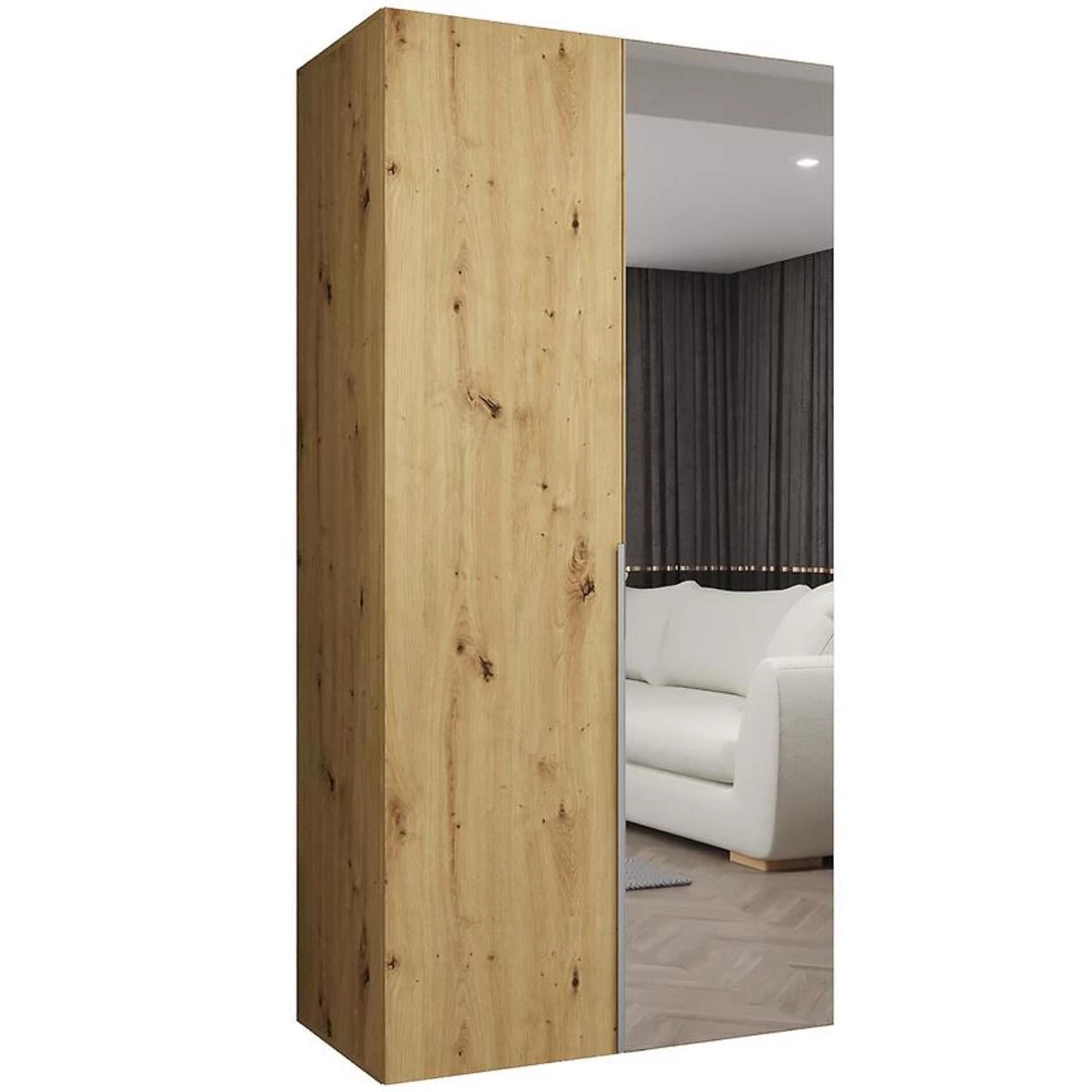 Alicante II garderober 100x50x202m cm artisan/srebrna