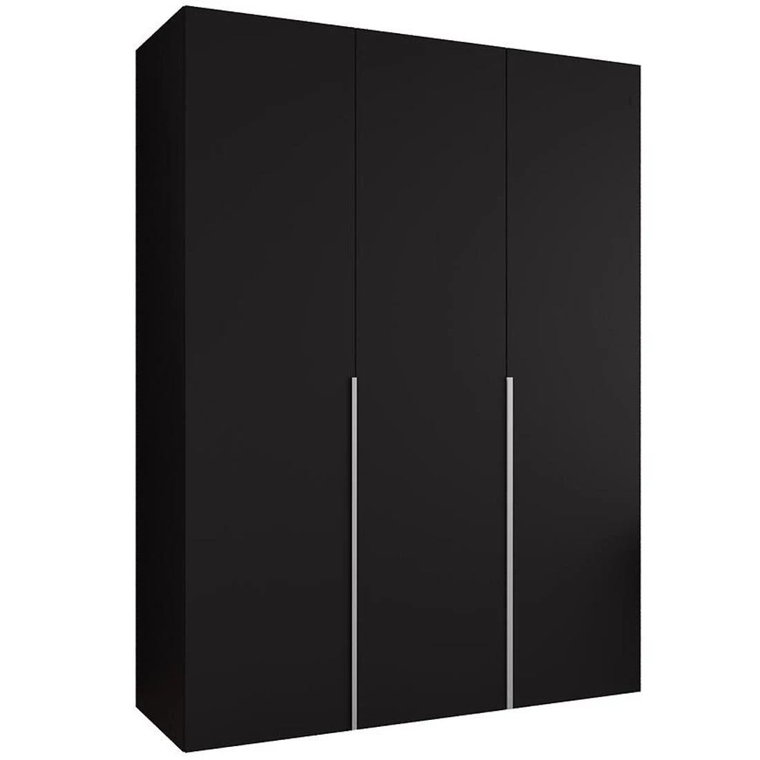 Alicante I garderober 150x50x202 cm crna/srebrna