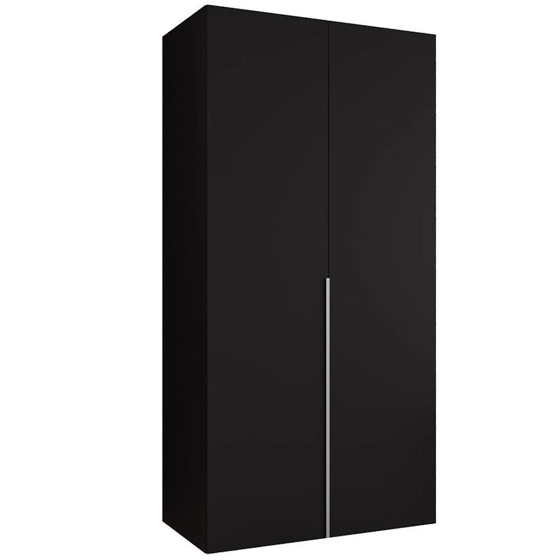 Alicante I garderober 100x50x202 cm crna/srebrna