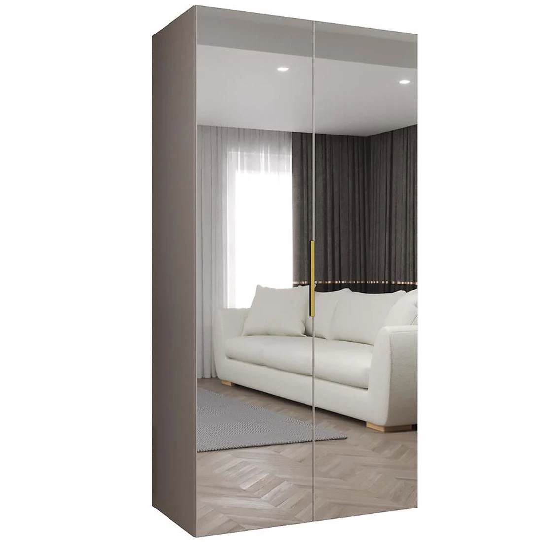 Marbella III garderober 100x50x202 cm kašmir/zlatna