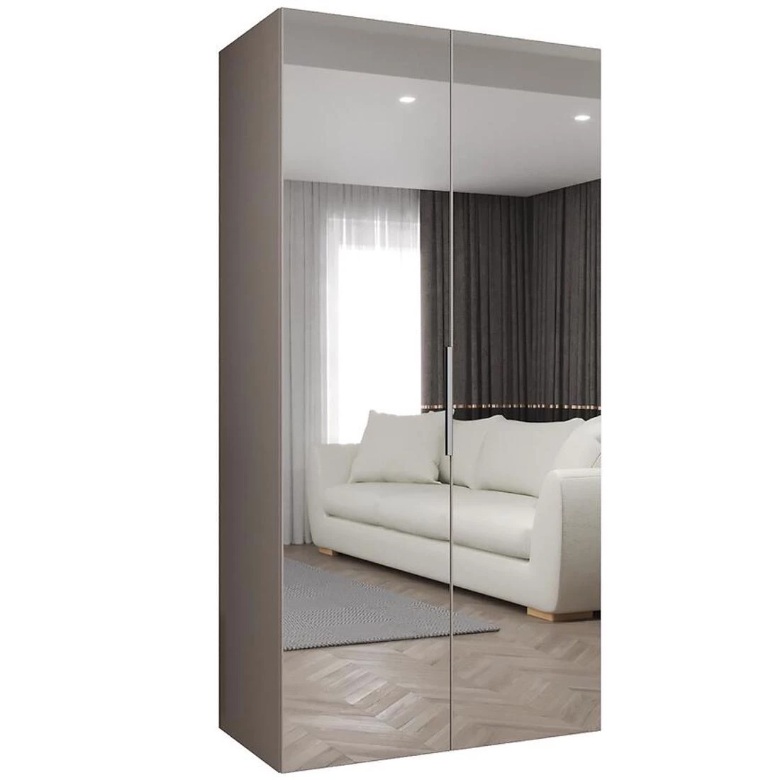 Marbella III garderober 100x50x202 cm kašmir/srebro