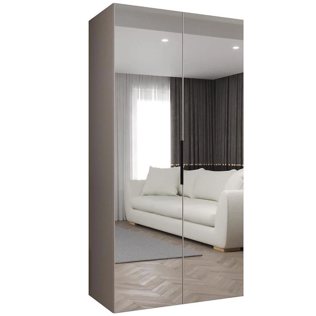 Marbella III garderober 100x50x202 cm kašmir/crna