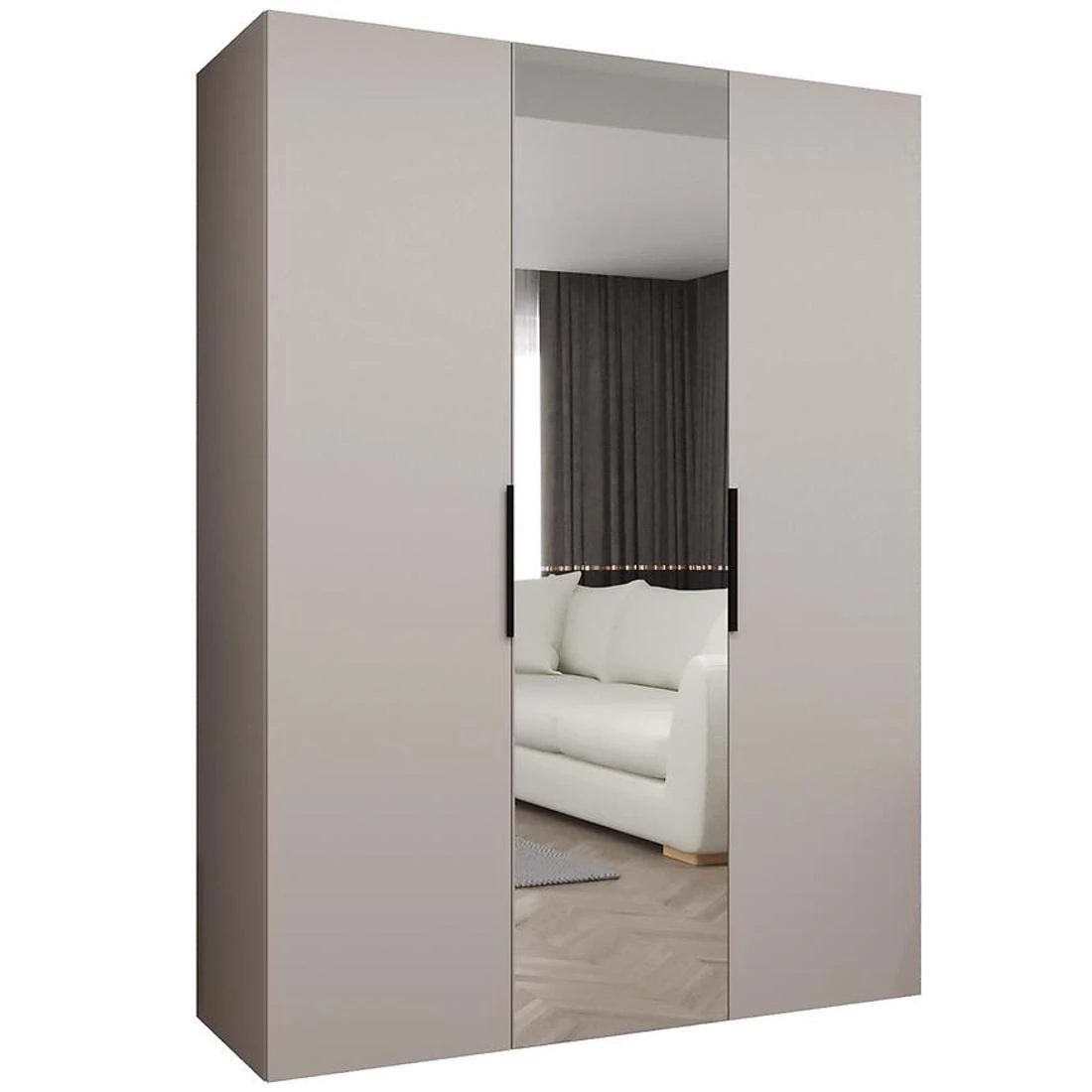 Marbella II garderober 150x50x202 cm kašmir/crna