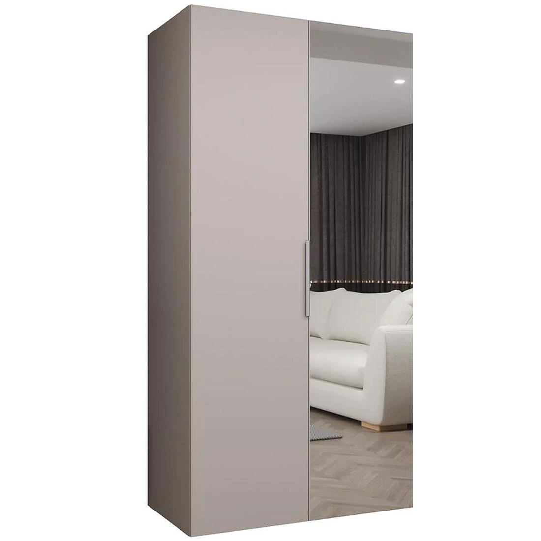 Marbella II garderober 100x50x202 cm kašmir/srebro