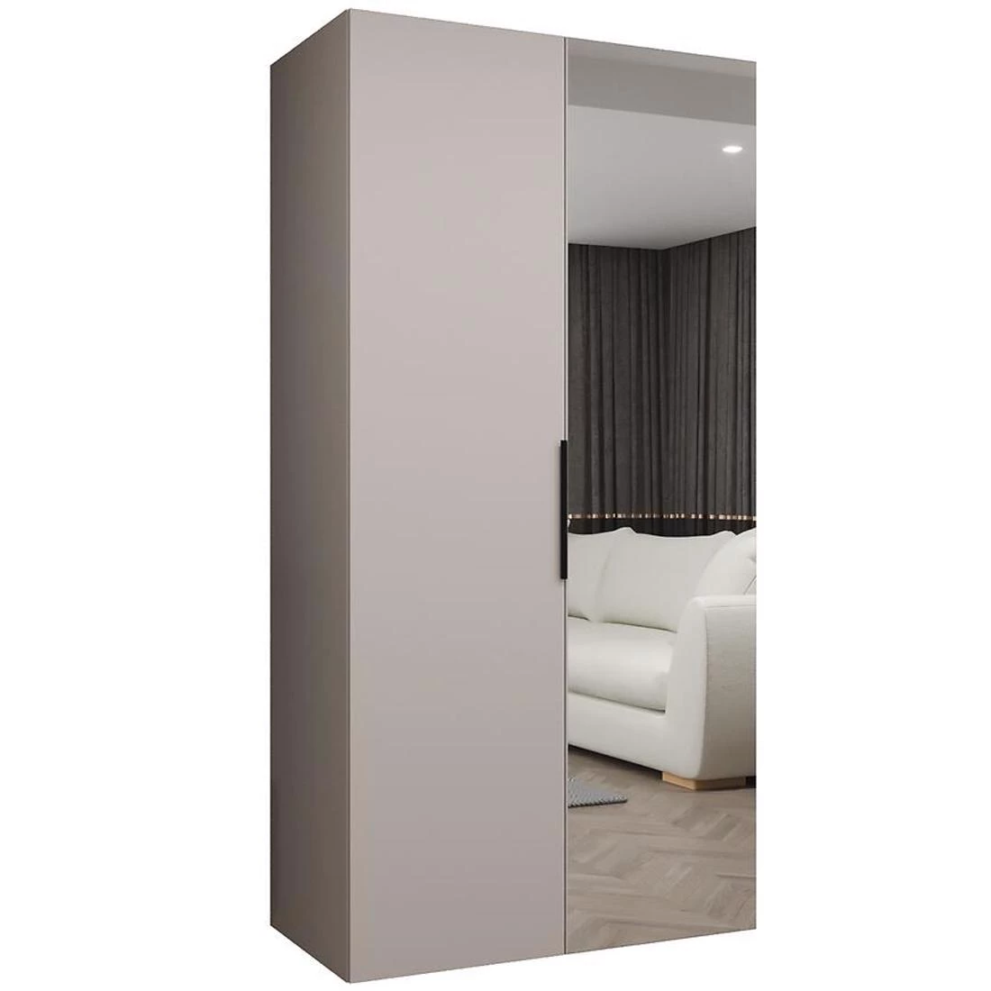 Marbella II garderober 100x50x202 cm kašmir/crna