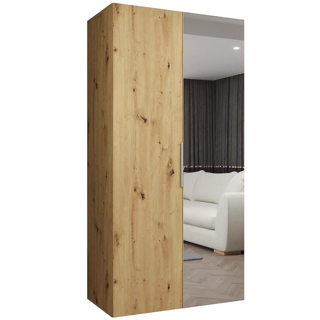 Marbella II garderober 100x50x202 cm artisan/srebro