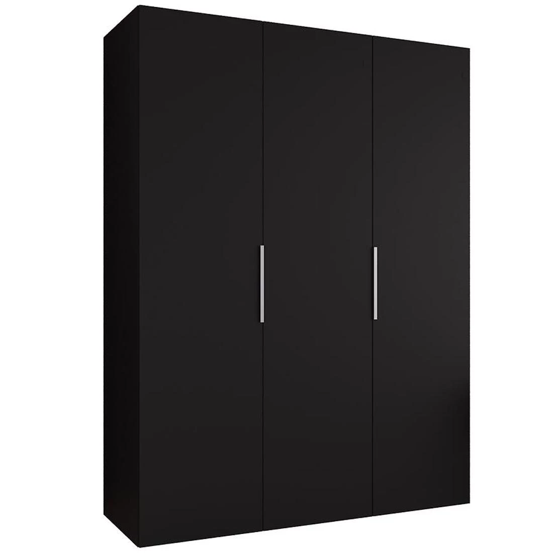 Marbella I garderober 150x50x202 cm crna/srebrna
