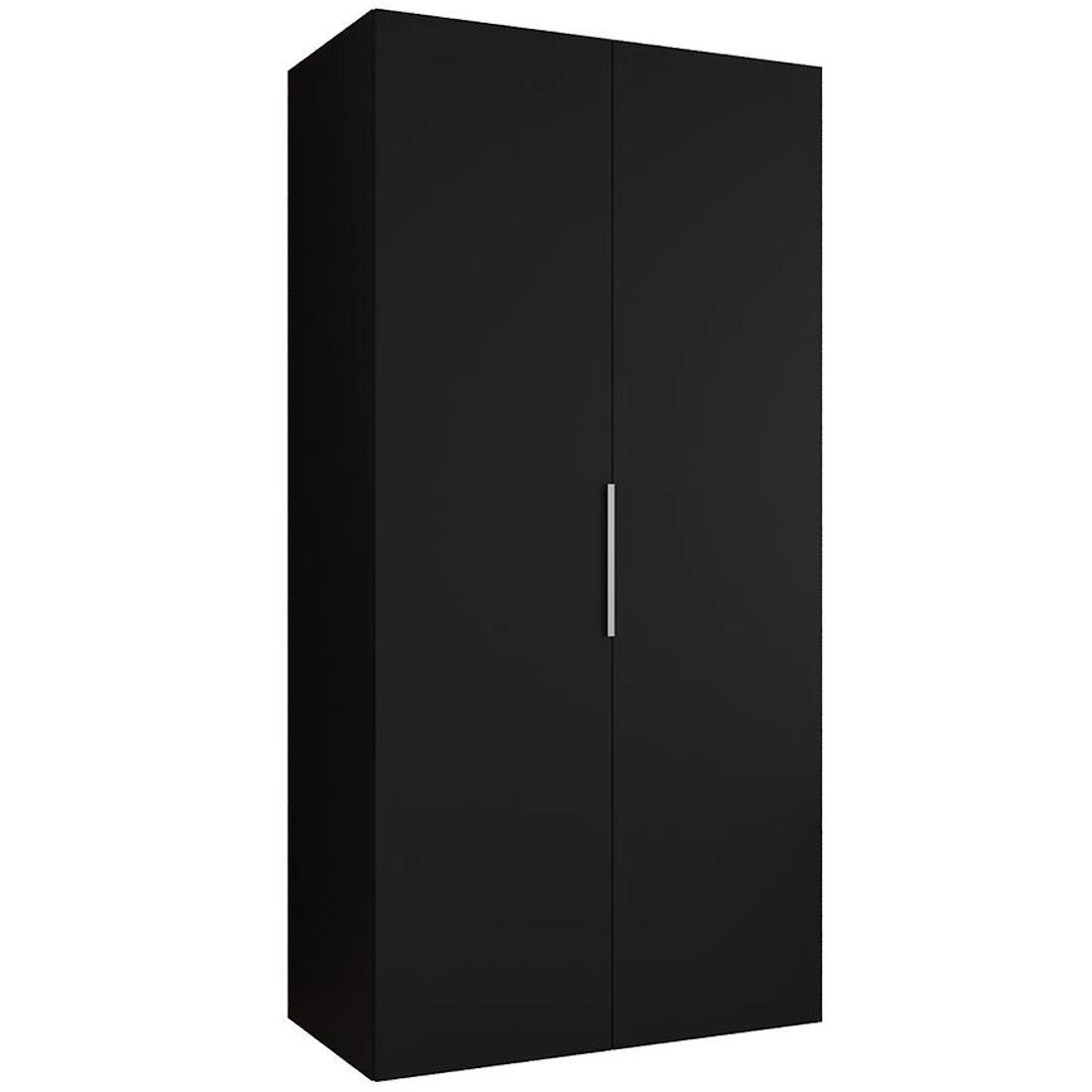 Marbella I garderober 100x50x202 cm crna/srebrna