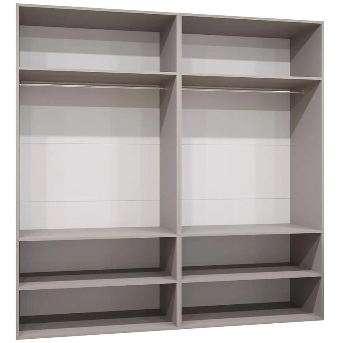 Alicante II garderober 200x50x202 cm kašmir/srebrna
