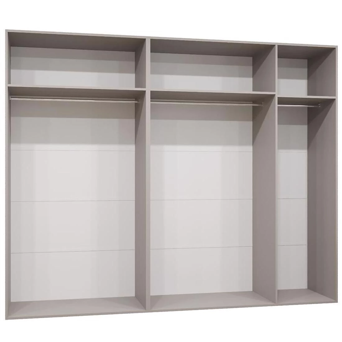 Alicante I garderober 250x50x202 cm kašmir/srebrna
