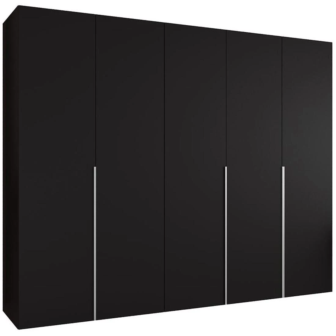 Alicante I garderober 250x50x202 cm crna/srebrna