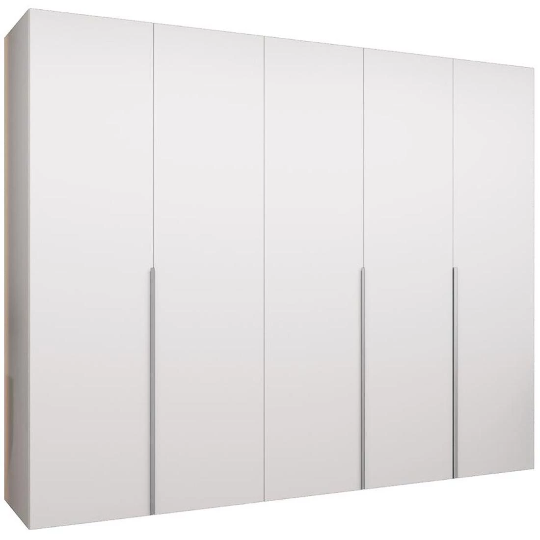 Alicante I garderober 250x50x202 cm bela/srebrna