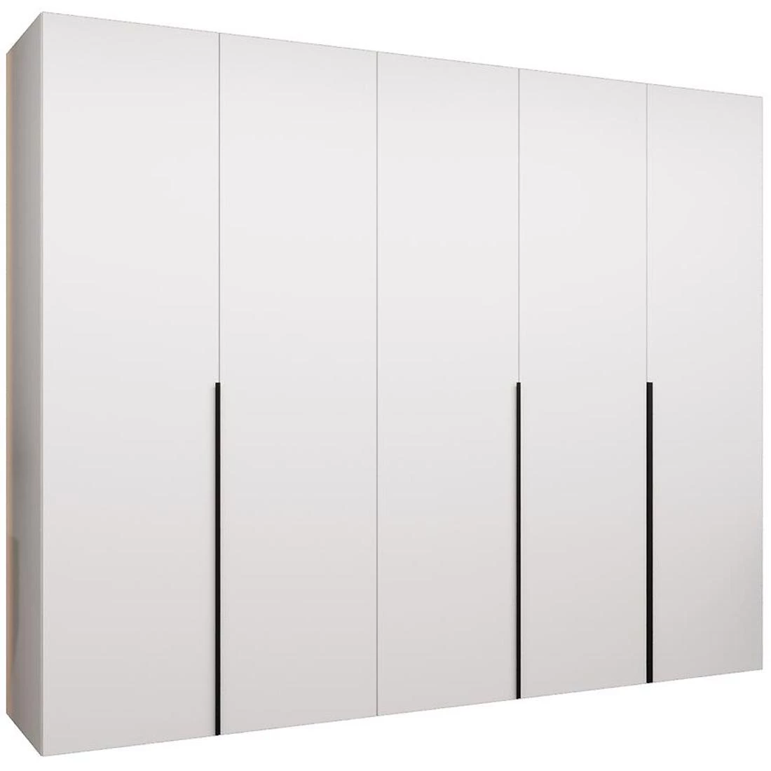Alicante I garderober 250x50x202 cm bela/crna