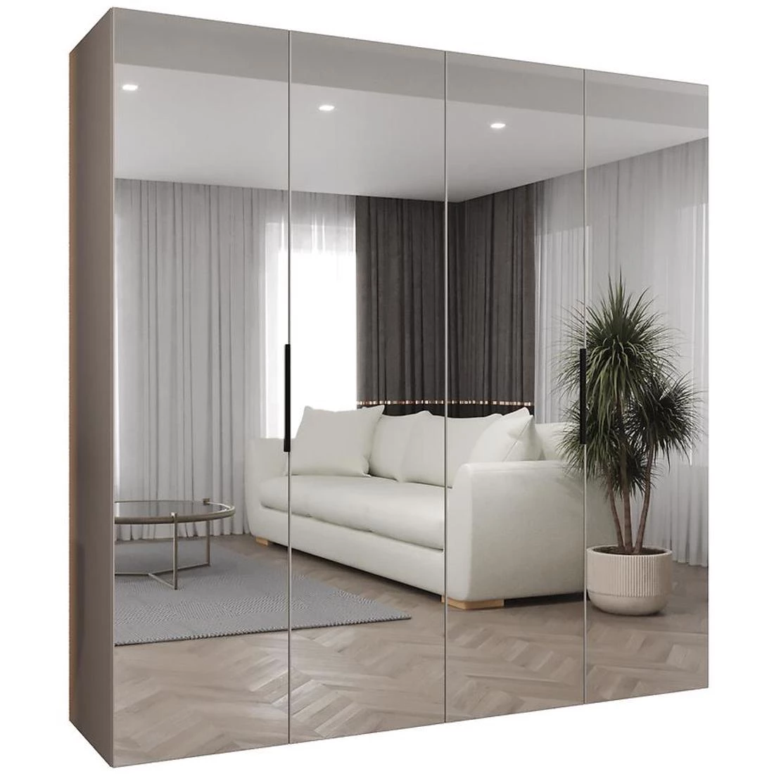Marbella III garderober 200x50x202 cm kašmir/crna