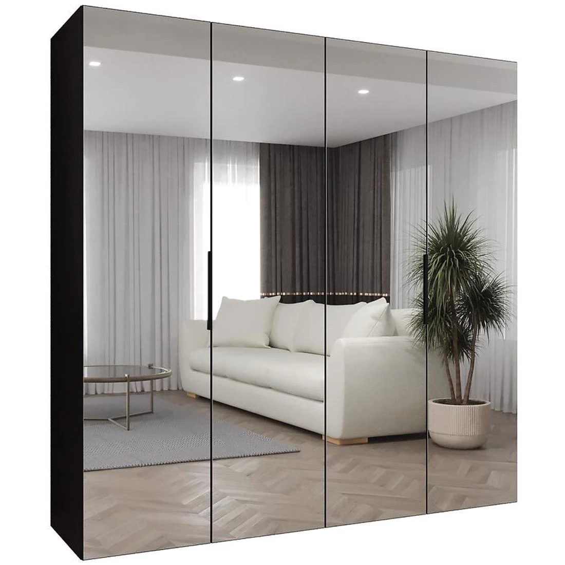 Marbella III garderober 200x50x202 cm crna