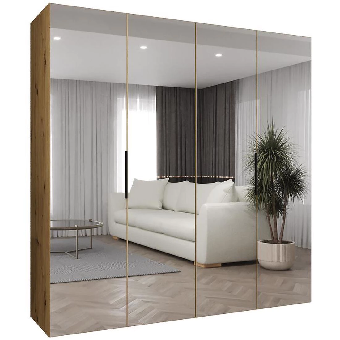 Marbella III garderober 200x50x202 cm artisan/crna