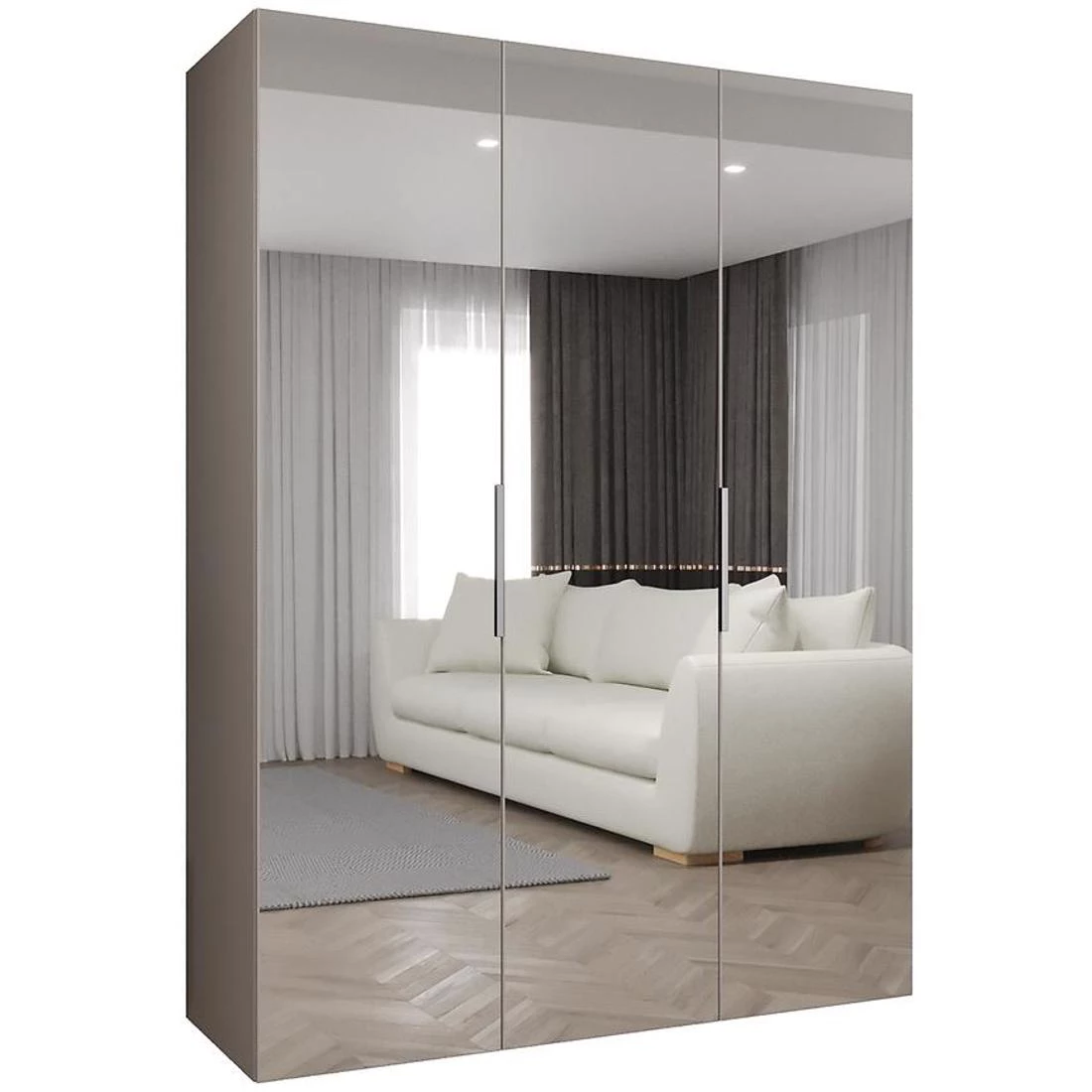 Marbella III garderober 150x50x202 cm kašmir/srebro