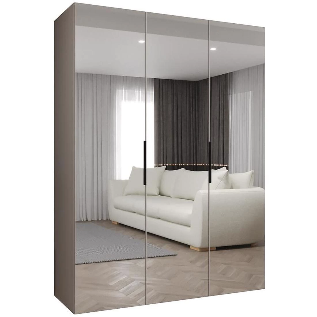 Marbella III garderober 150x50x202 cm kašmir/crna
