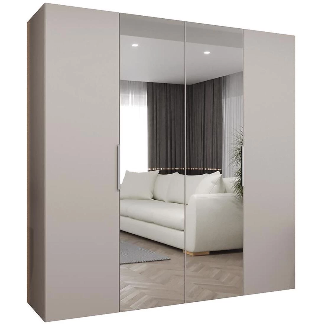 Marbella II garderober 200x50x202 cm kašmir/srebro