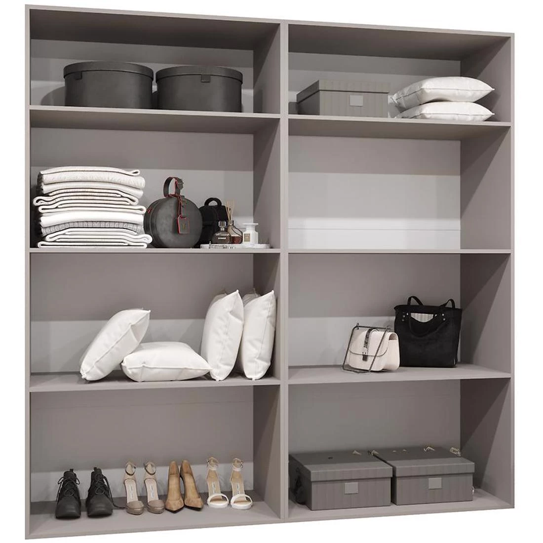 Marbella II garderober 200x50x202 cm kašmir/srebro