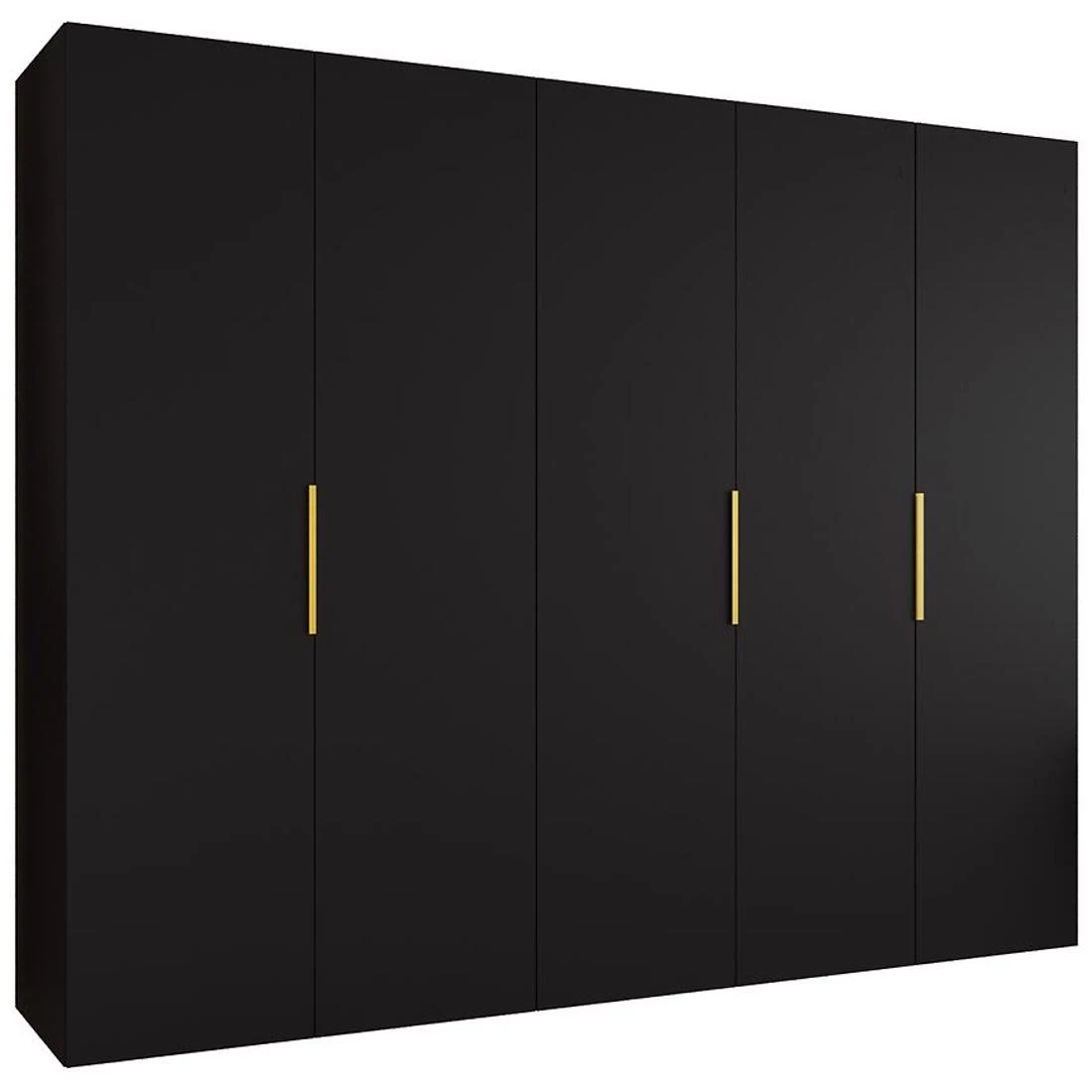Marbella I garderober 250x50x202 cm crna/zlatna