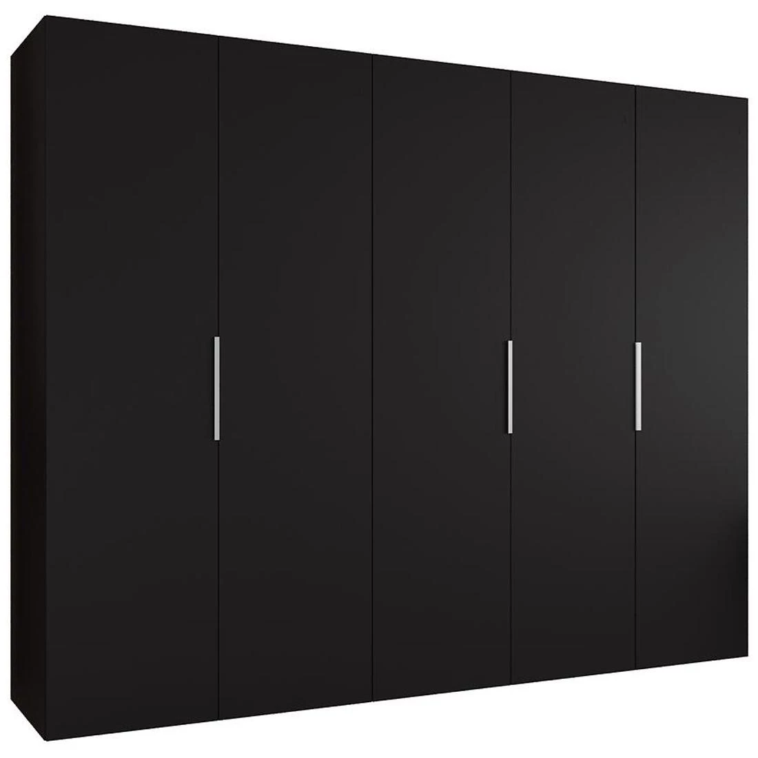 Marbella I garderober 250x50x202 cm crna/srebrna