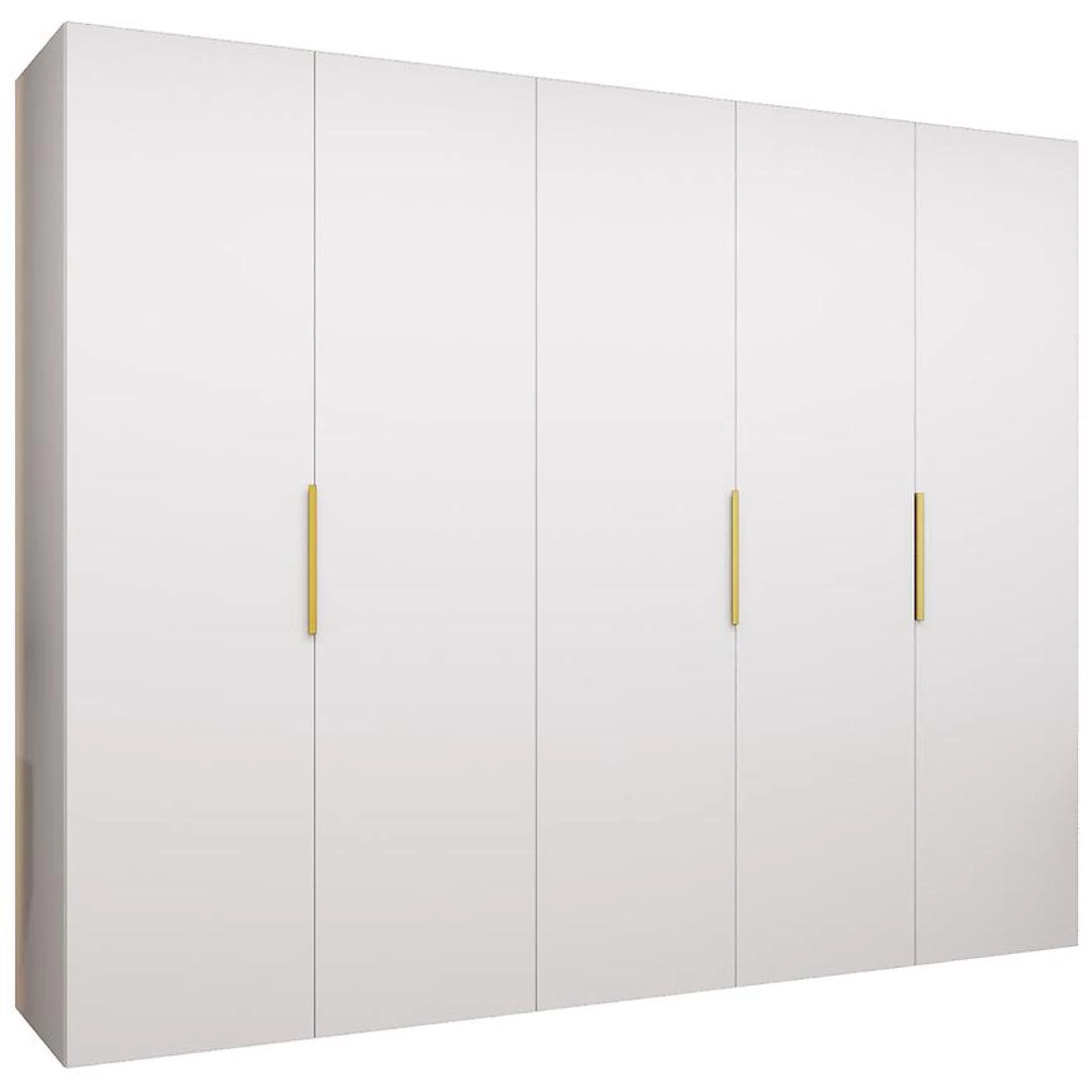 Marbella I garderober 250x50x202 cm bela/zlatna