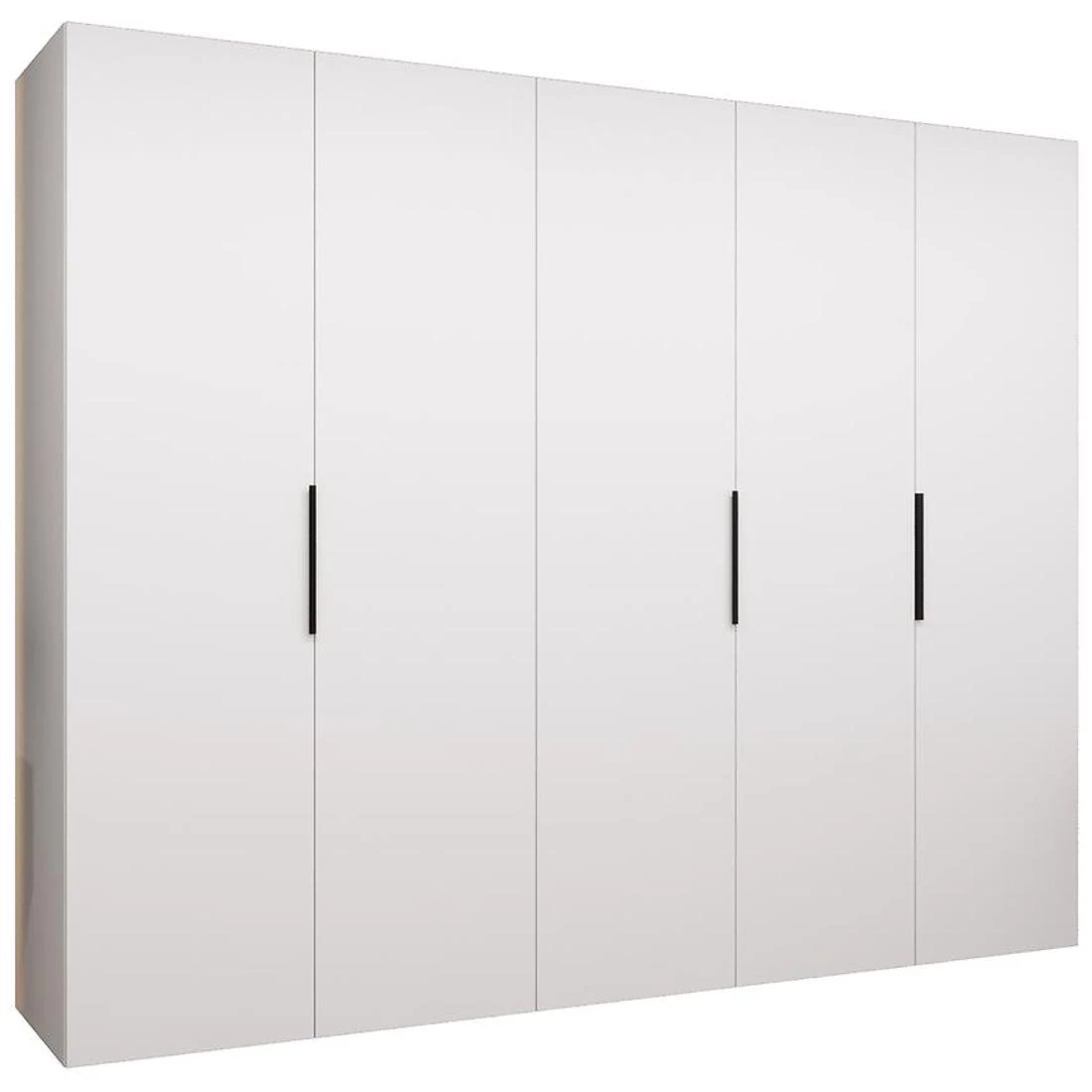 Marbella I garderober 250x50x202 cm bela/crna