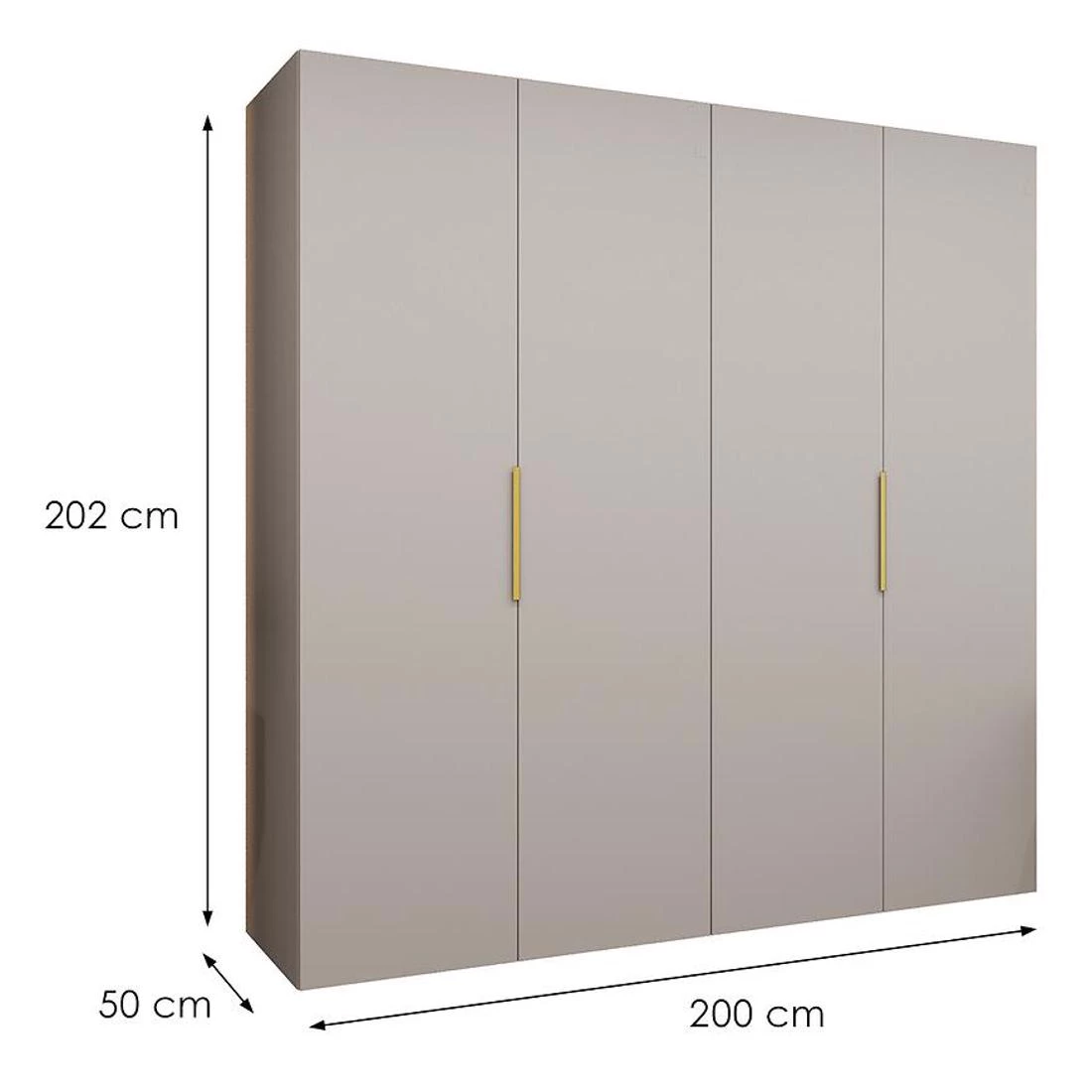 Marbella I garderober 200x50x202 cm kašmir