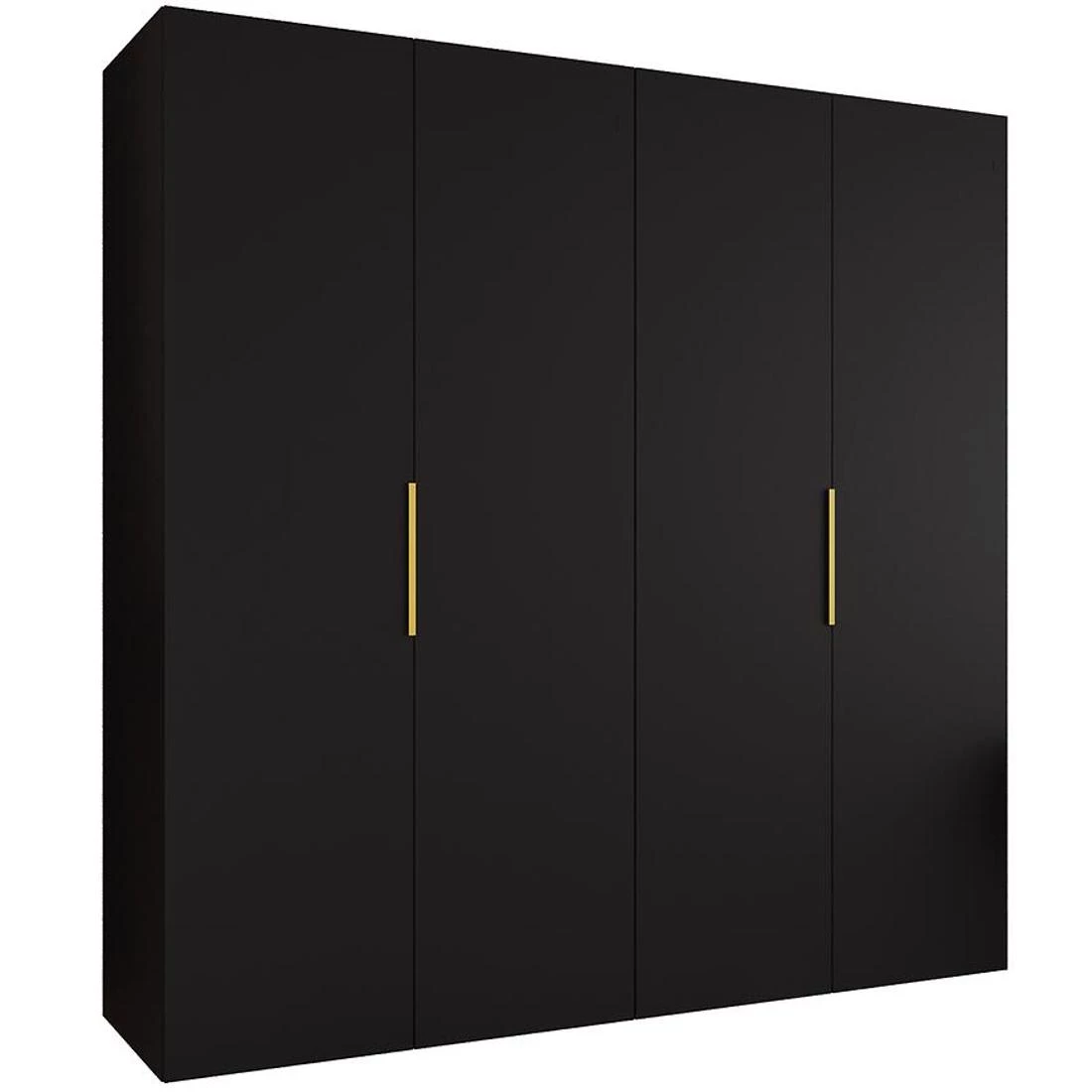 Marbella I garderober 200x50x202 cm crna/zlatna