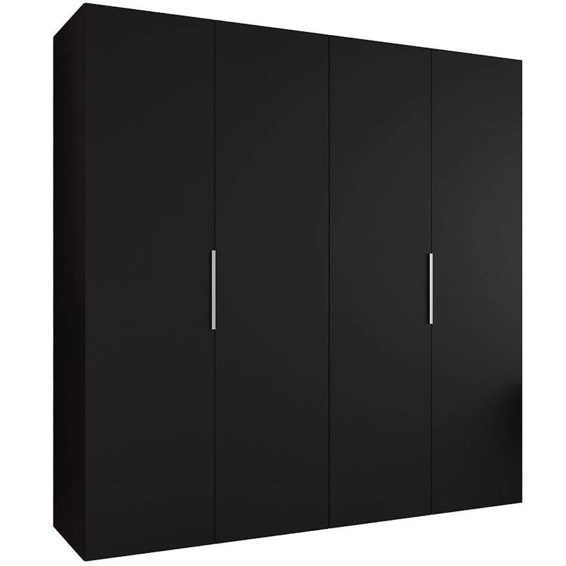 Marbella I garderober 200x50x202 cm crna/srebrna