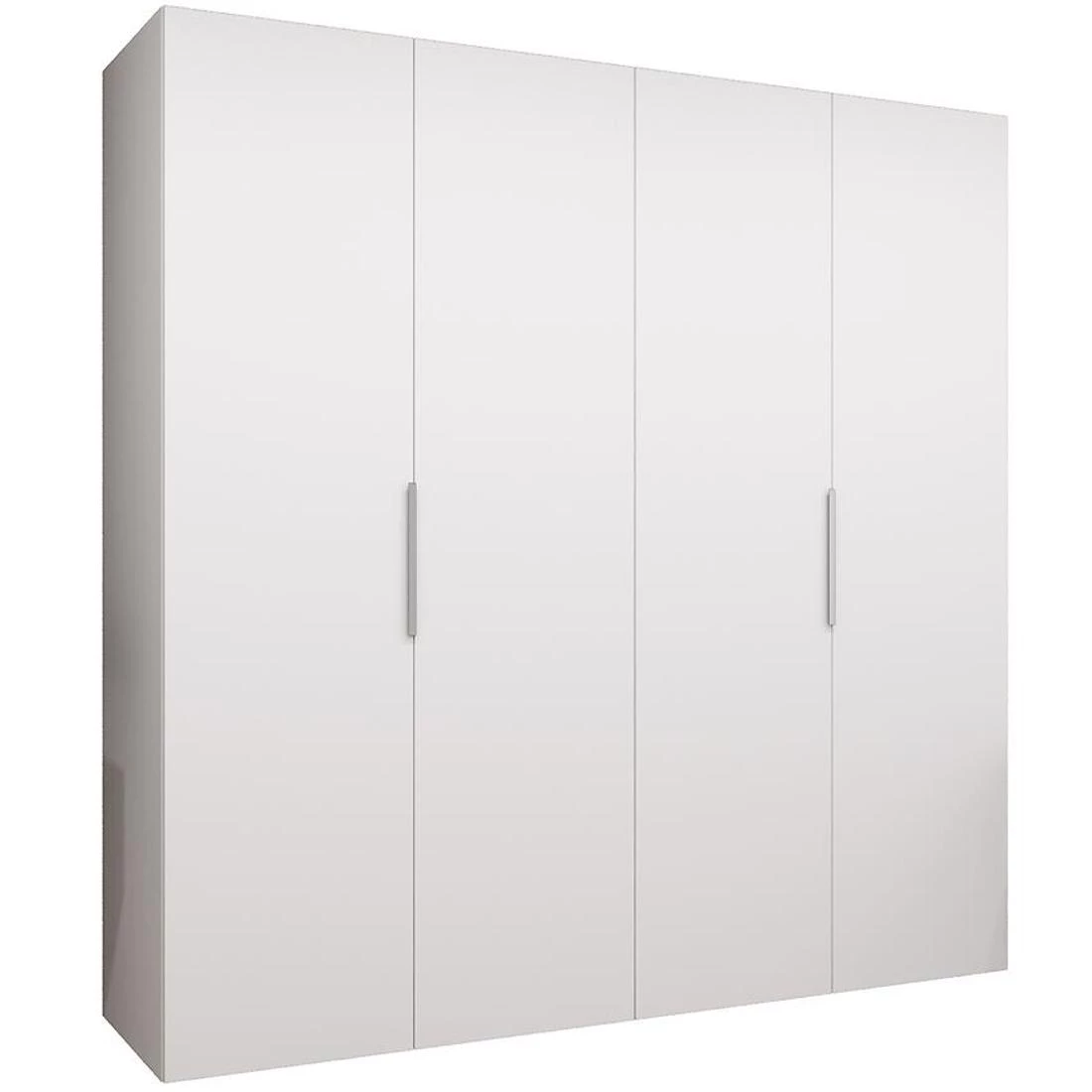 Marbella I garderober 200x50x202 cm bela/srebrna