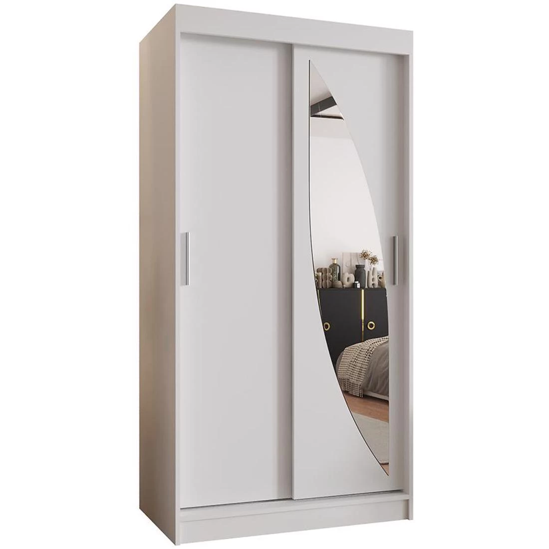 Milo garderober 100x62x200 cm bela