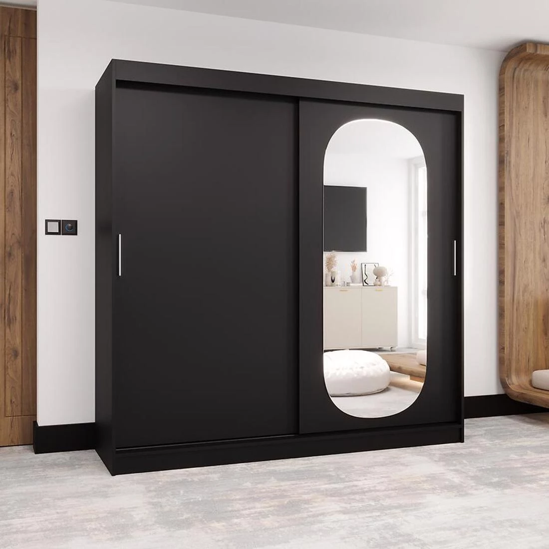 Royal garderober 200x62x200 cm crna