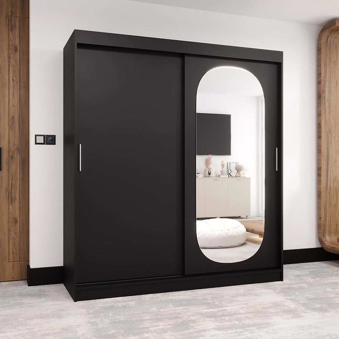 Royal garderober 180x62x200 cm crna