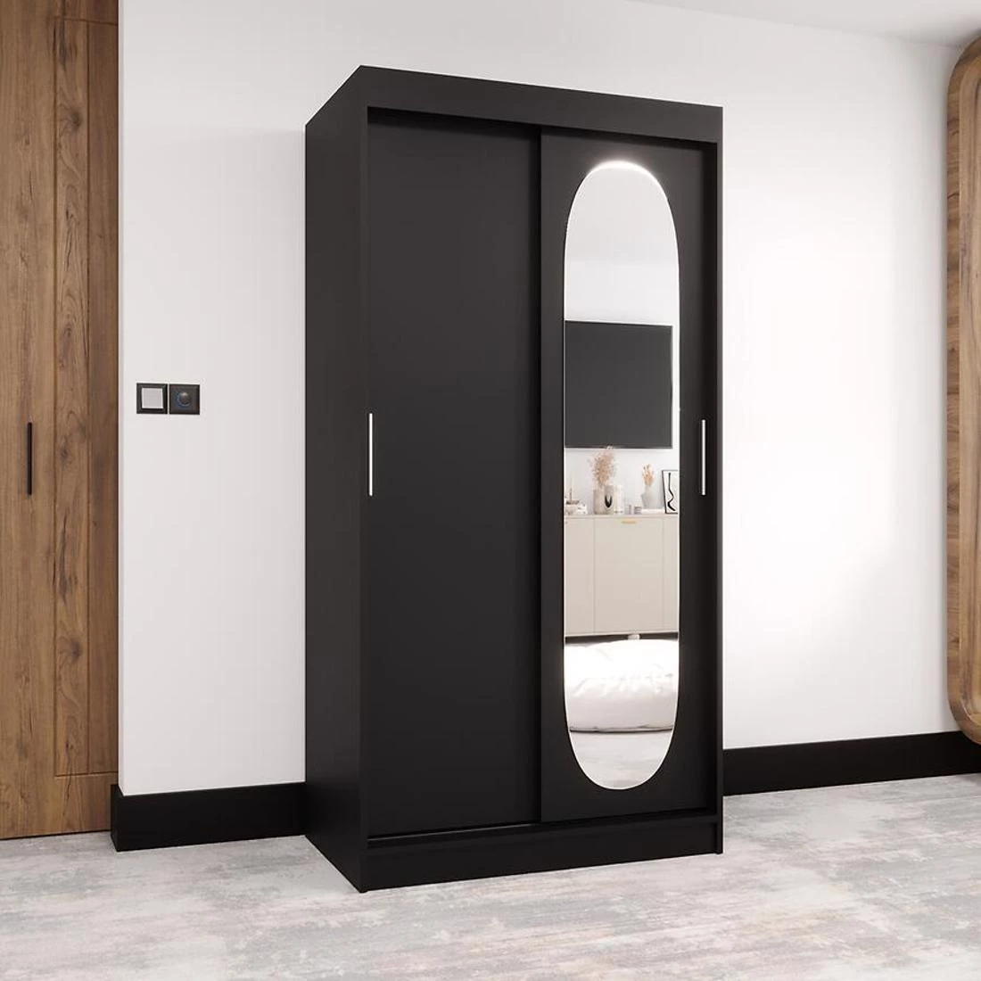 Royal 100 garderober 100x62x200 cm crna