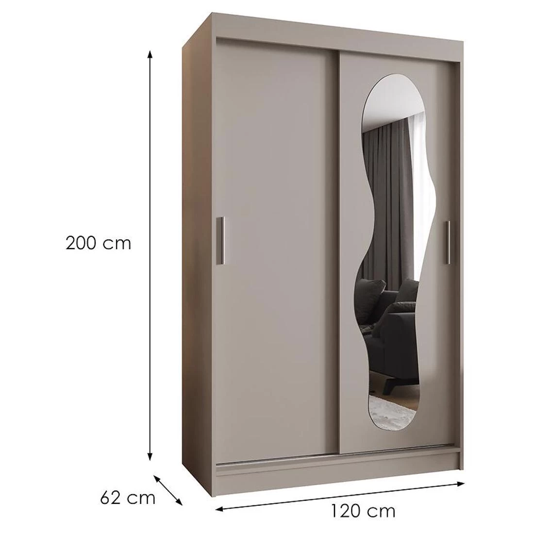 Ultra garderober 120x62x200 cm kašmir