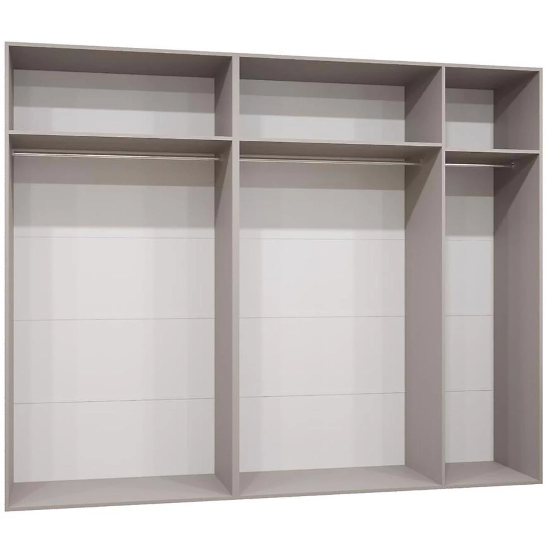 Alicante III garderober 250x50x202 cm kašmir/srebrna