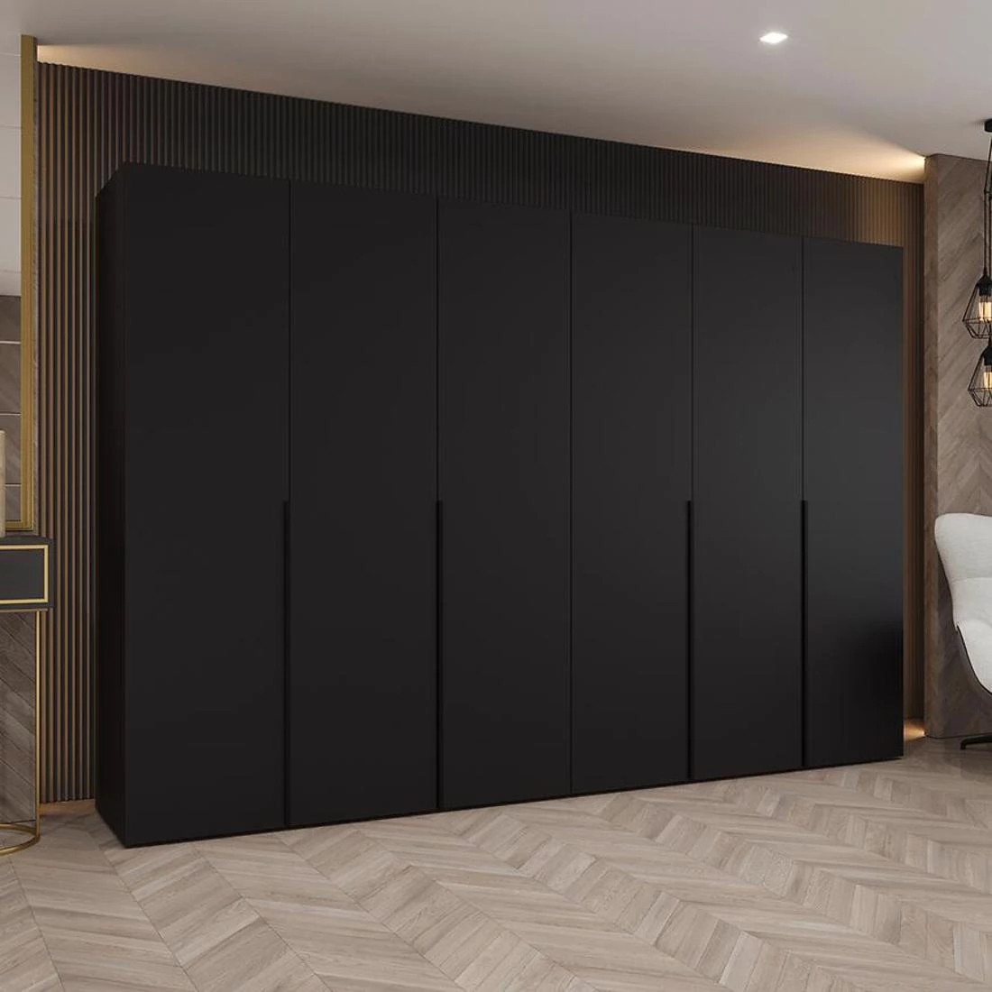Alicante I garderober 300x50x202 cm crna