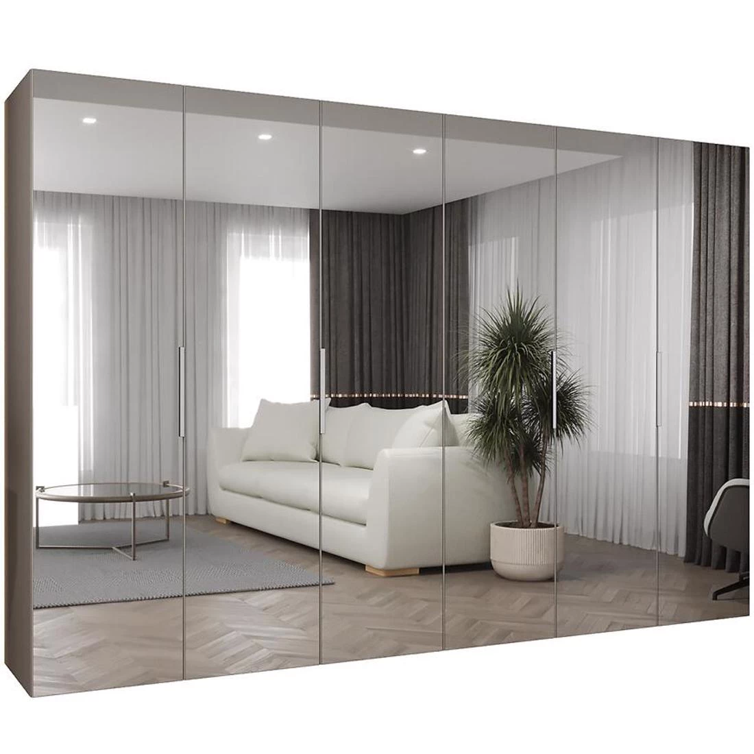 Marbella III garderober 300x50x202 cm kašmir/srebro