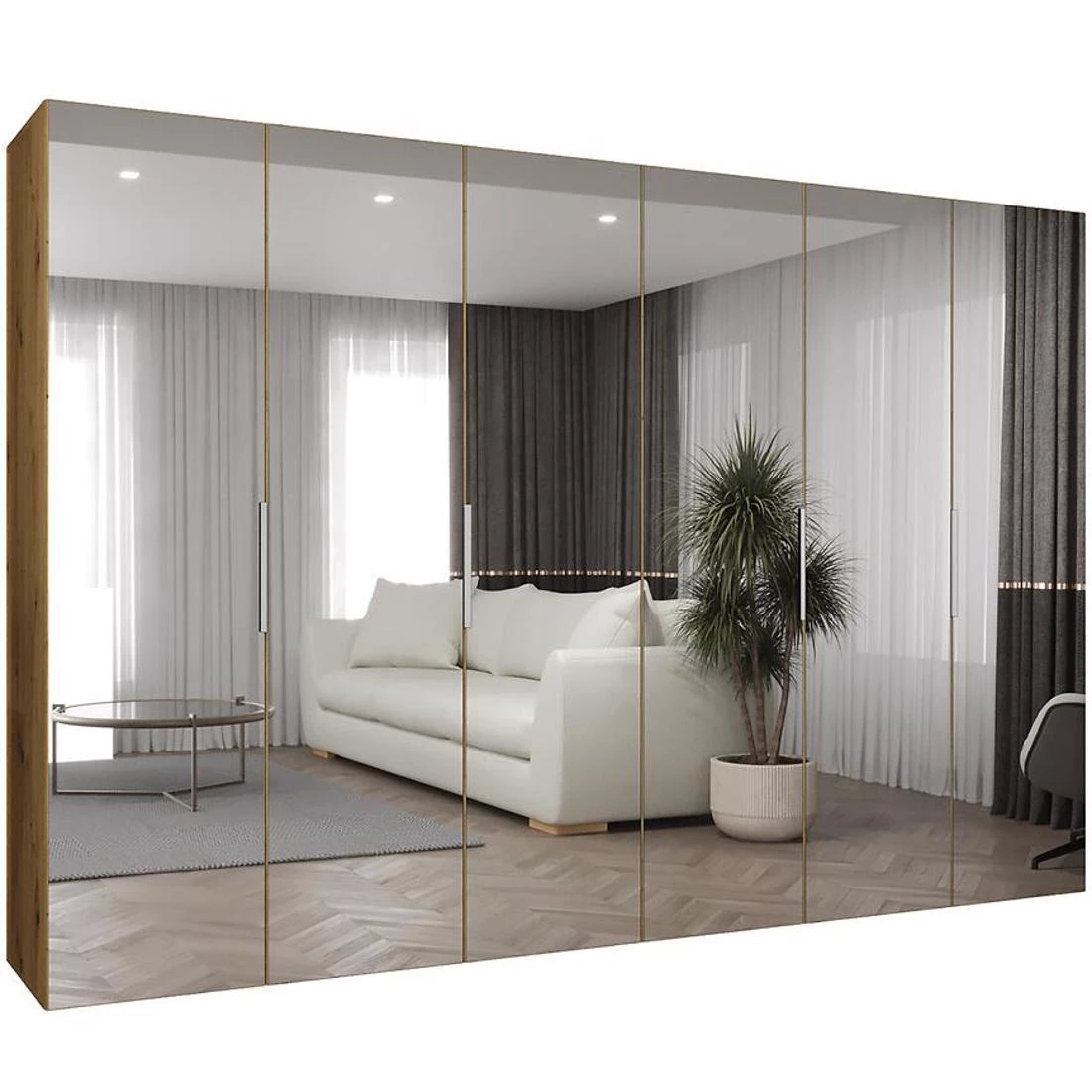 Marbella III garderober 300x50x202 cm artisan/srebro