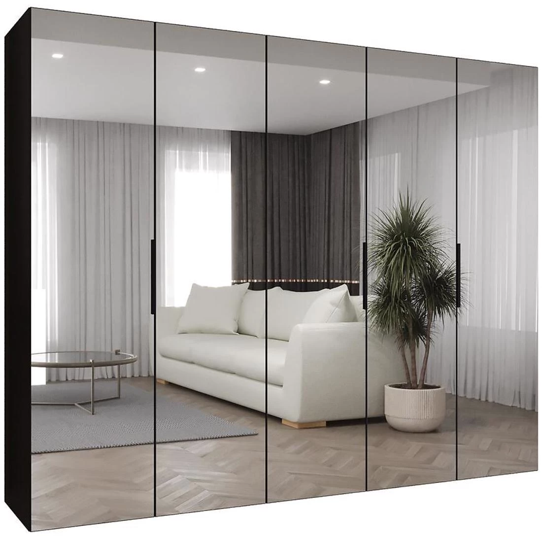 Marbella III garderober 250x50x202 cm crna