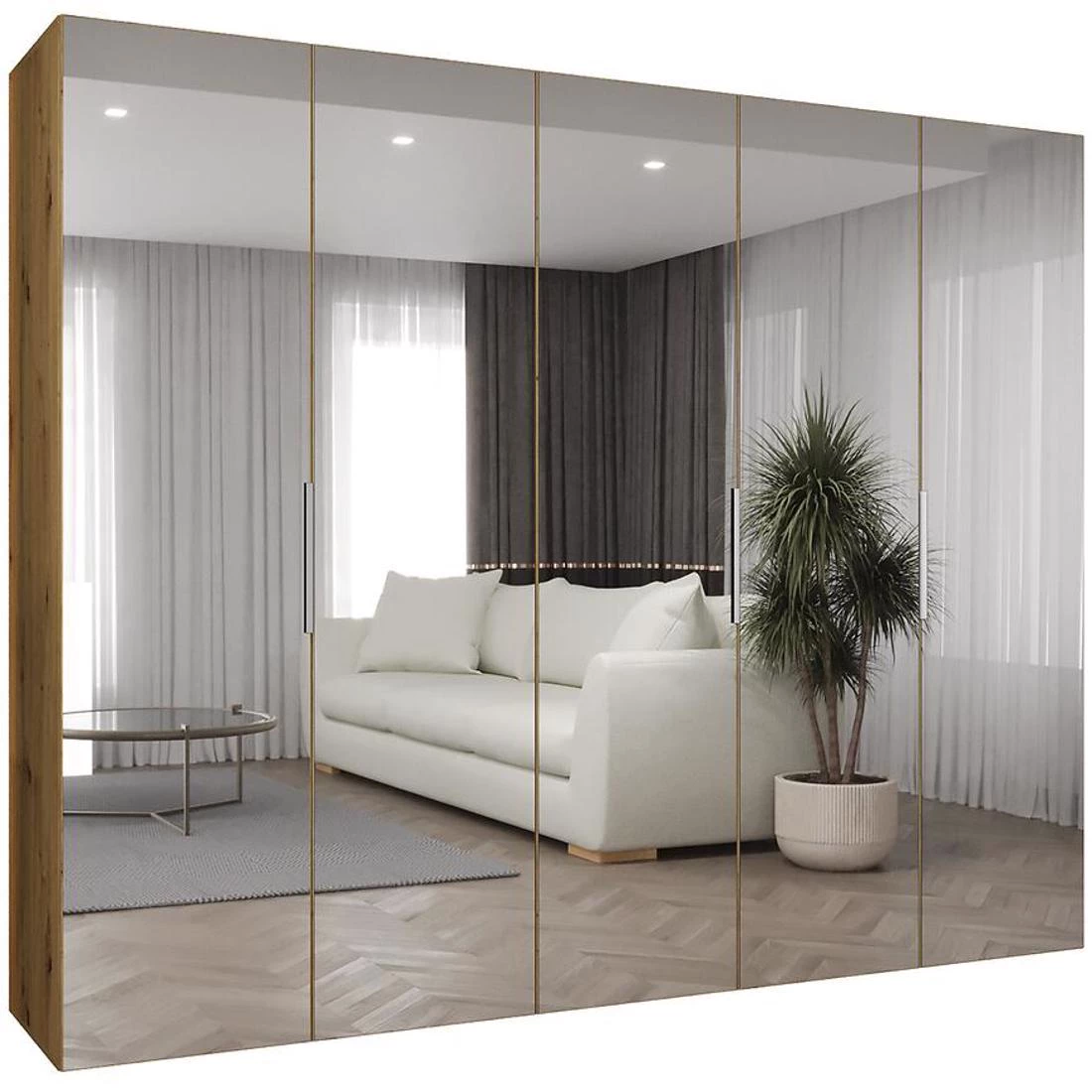 Marbella III garderober 250x50x202 cm artisan/srebro